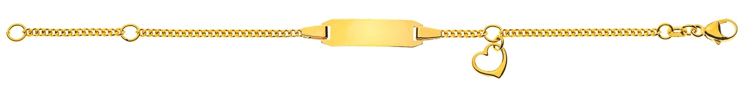 Bébé Bracelet Panzer mit Herz Gelbgold 750 Bébé Bracelet Panzer mit Herz Gelbgold 750