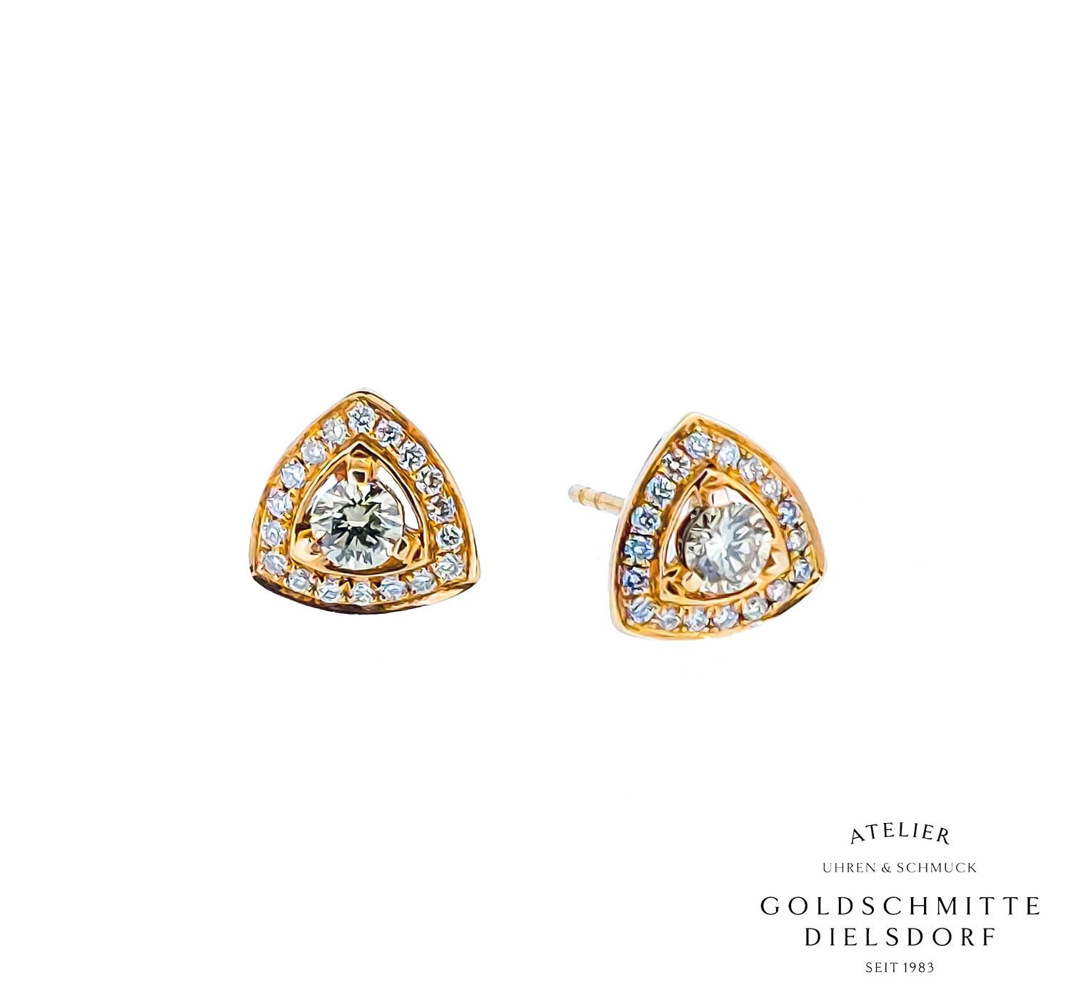 Ohrstecker mit Brillanten Rotgold 750