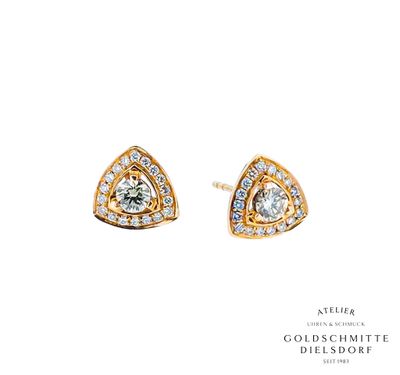 Ohrstecker mit Brillanten Rotgold 750 Ohrstecker mit Brillanten Rotgold 750