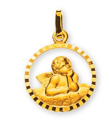 Anhänger SCHUTZENGEL Gelbgold 750