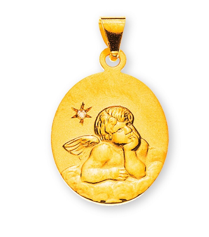 Anhänger SCHUTZENGEL Gelbgold 750