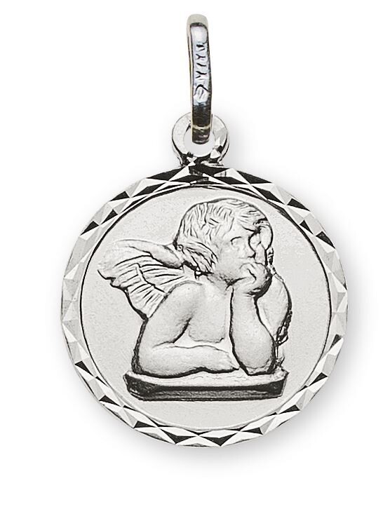 Anhänger SCHUTZENGEL Weissgold 750