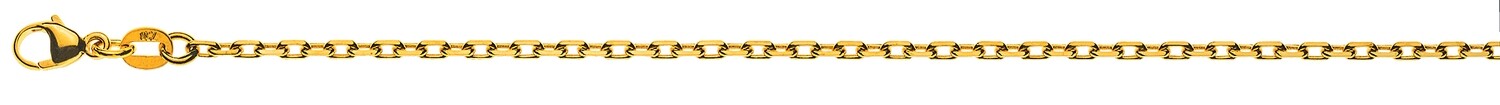 Halskette Anker 4-fach geschliffen 2,1mm Gelbgold 750