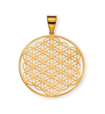 Anhänger Lebensblume Gelbgold 750