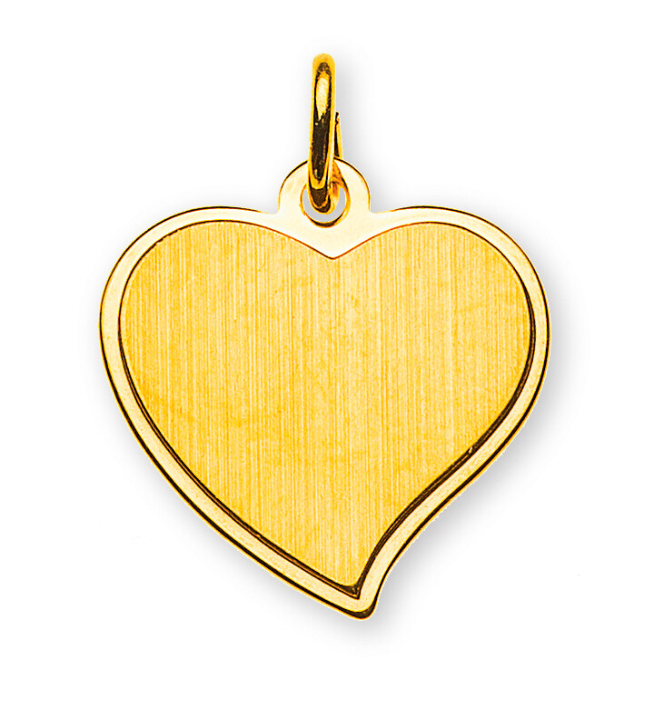 Anhänger HERZ flach Gelbgold 750