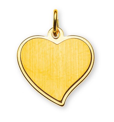 Anhänger HERZ flach Gelbgold 750