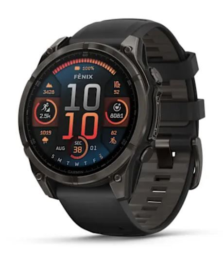 Garmin Fenix 8 - 47mm AMOLED Sapphire Schwarz / Carbongrau