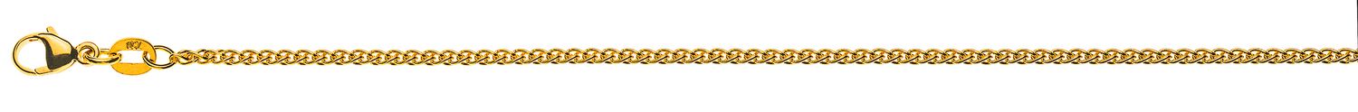 Halskette Zopf 1,65mm Gelbgold 375