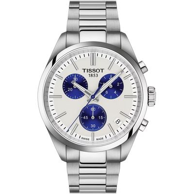 Tissot PR 100 Chronograph Ø40mm Weiss / Blau Tissot PR 100 Chronograph Ø40mm Weiss / Blau