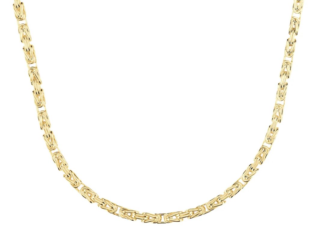 Königskette Silber 925 Ø4mm vergoldet