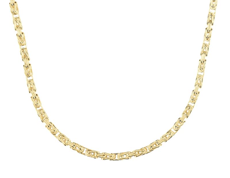 Königskette Silber 925 Ø4mm vergoldet