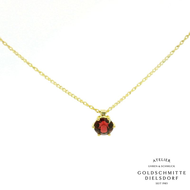 Collitär Gelbgold 750 mit Granat