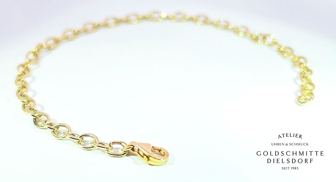 Armband Anker oval Gelbgold 750