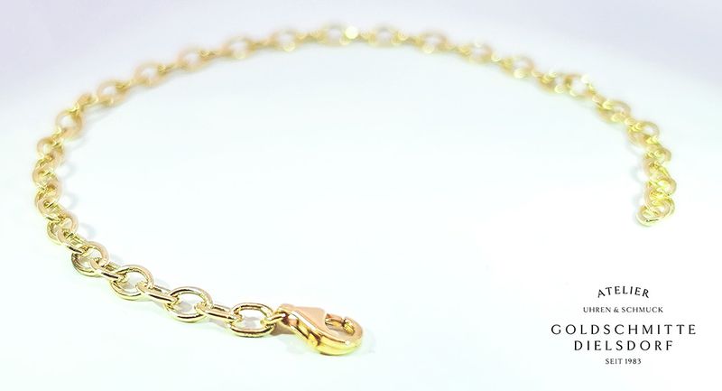 Armband Anker oval Gelbgold 750