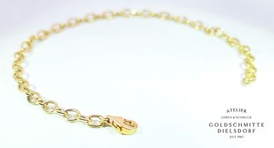 Armband Anker oval Gelbgold 750