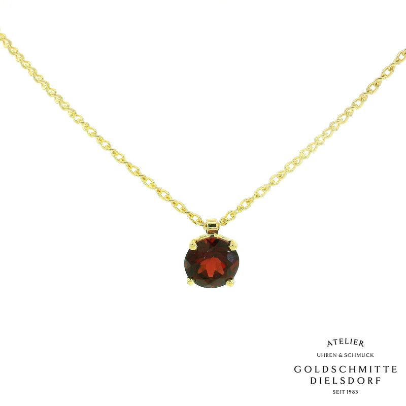 Collitär Gelbgold 750 mit Granat