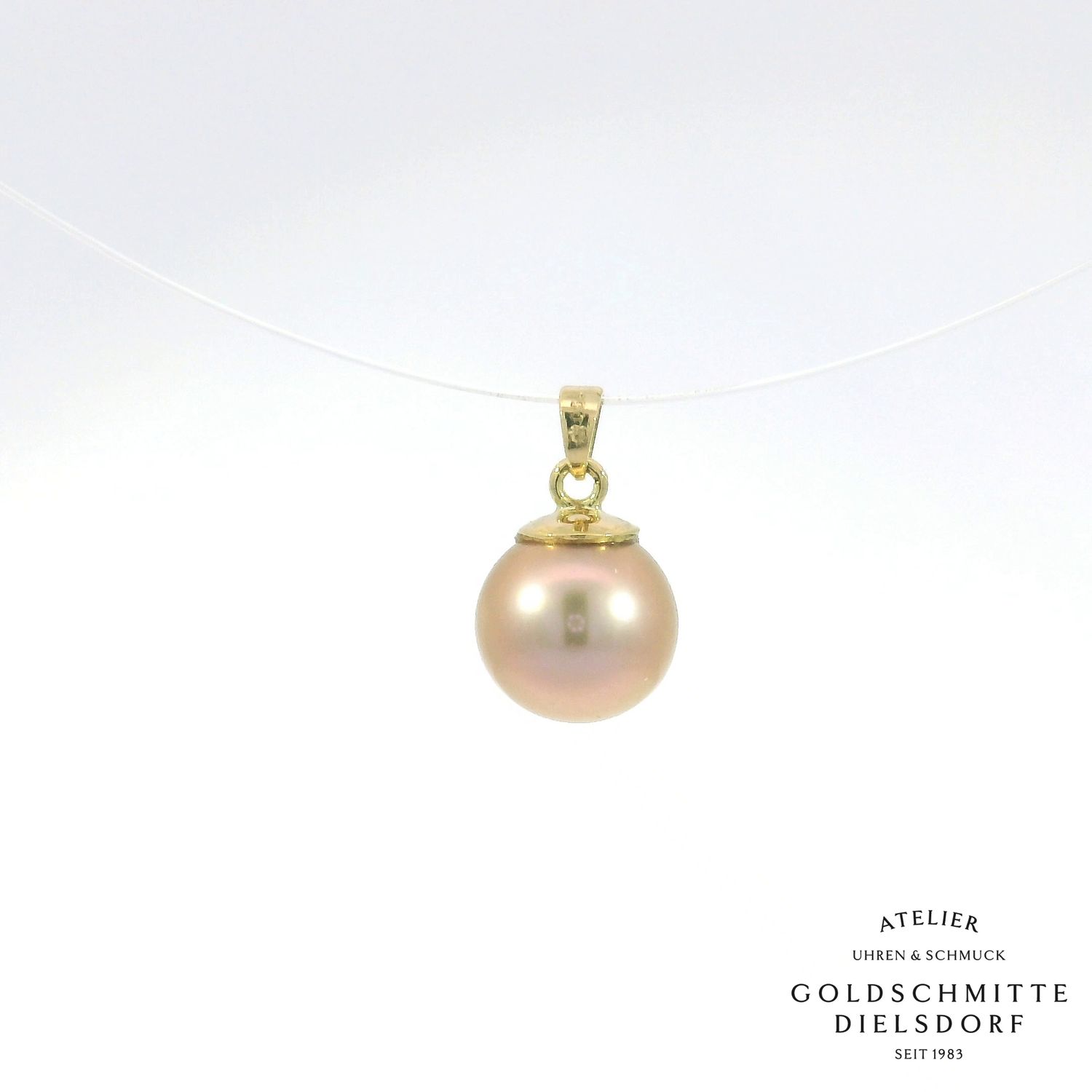 Anhänger mit Ming Süsswasser Perle in Gelbgold 750