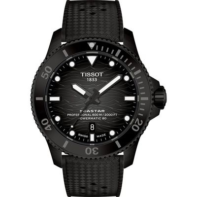 Tissot Seastar 2000 Powermatic 80 Schwarz | Automatikuhr
