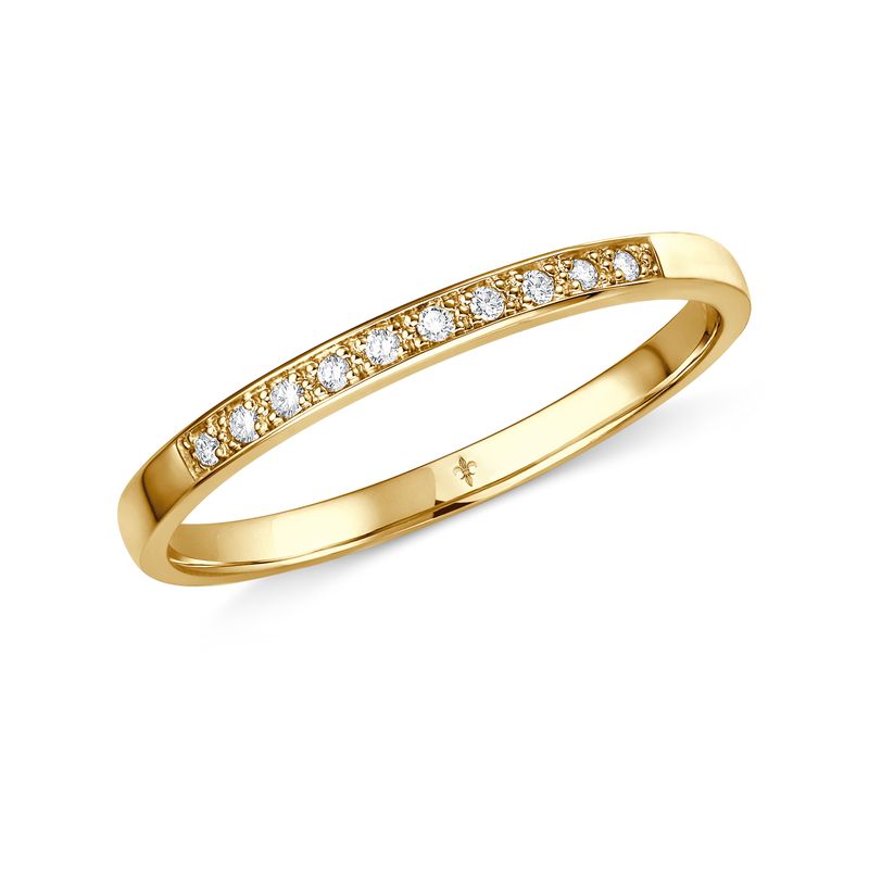 Memoire Ring Gelbgold 750 mit Brillanten