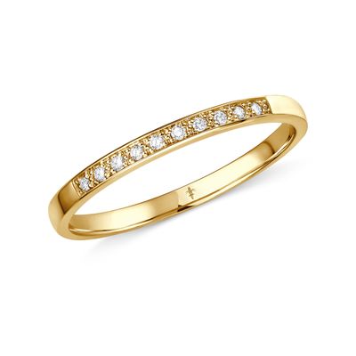 Memoire Ring Gelbgold 750 mit Brillanten Memoire Ring Gelbgold 750 mit Brillanten