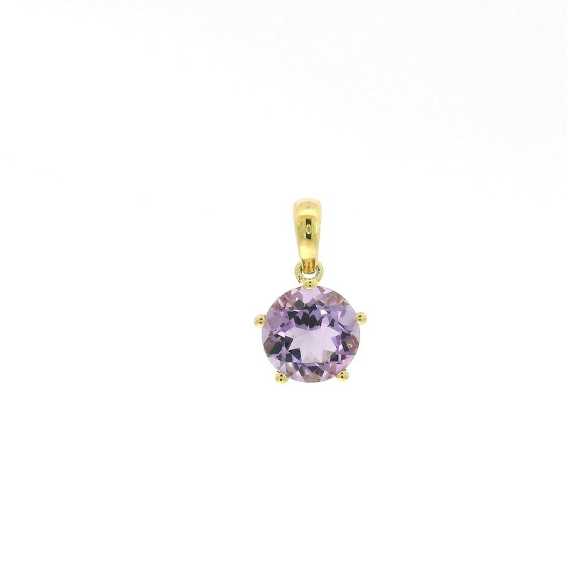 Anhänger Gelbgold 750 mit rundem Amethyst 1.53 ct