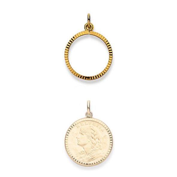 Fassung für 20er Goldvreneli aus Gelbgold 750 Fassung für 20er Goldvreneli aus Gelbgold 750