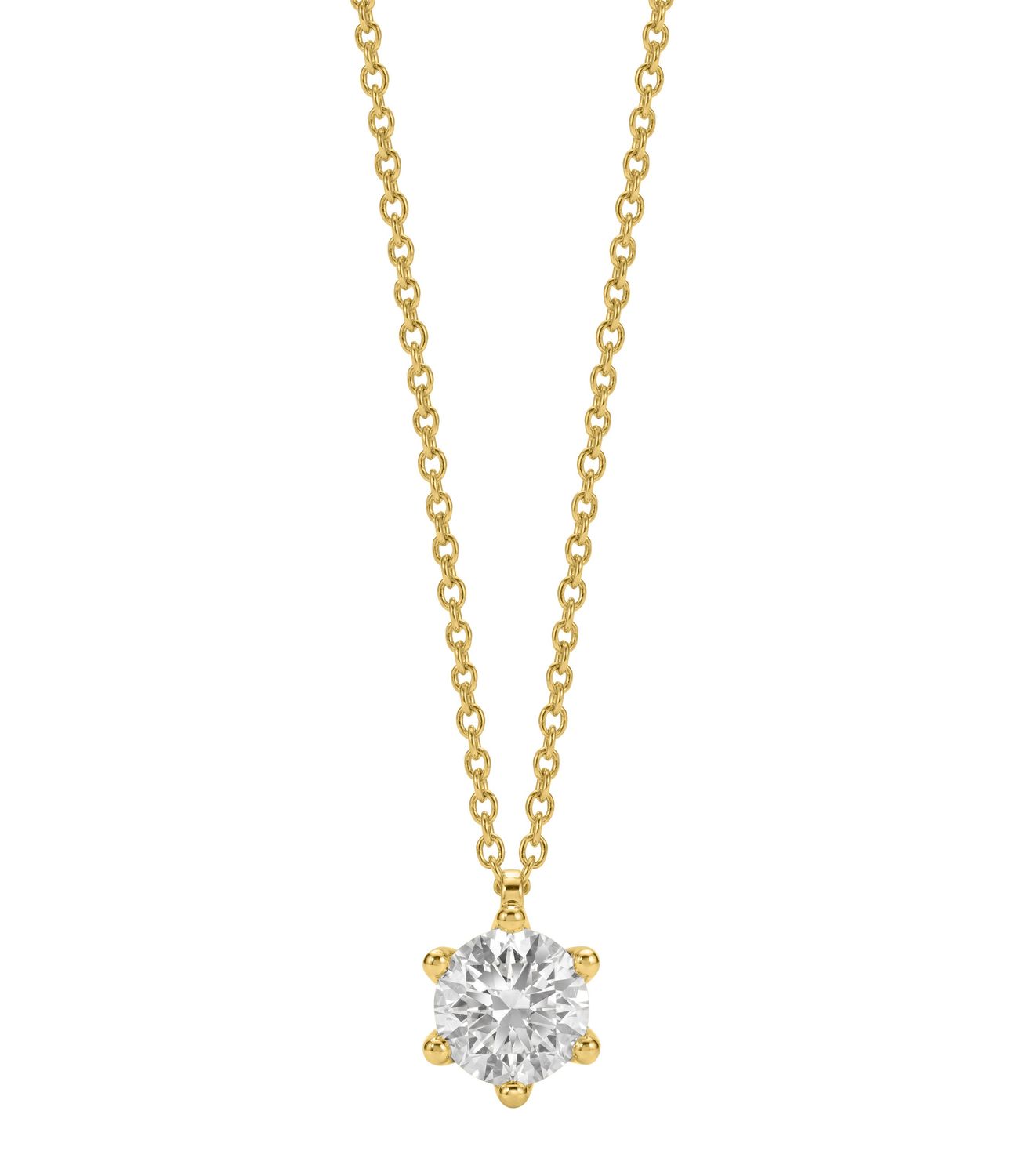 Colitär Gelbgold 750 mit Labor Brillant 0.77 ct. Colitär Gelbgold 750 mit Labor Brillant 0.77 ct.
