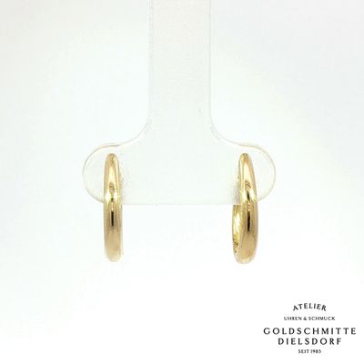 Scharniercreolen Gelbgold 750 in Navettenform