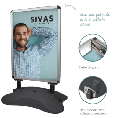 Chevalet porte-affiches WHIRLWIND Outdoor A1