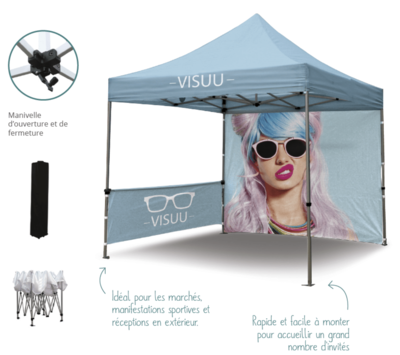 Tente Publicitaire Zoom 3×3 Full Color
