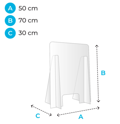 Chevalet Barrière de Protection Plexyglass 5mm