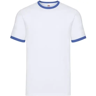 10ex Tee-shirts Ringer Tee + Logo Quadri 1 face