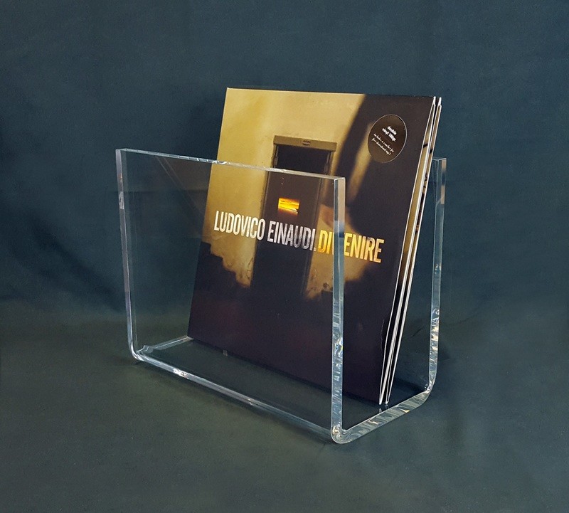 Portadischi vinili in plexiglass trasparente