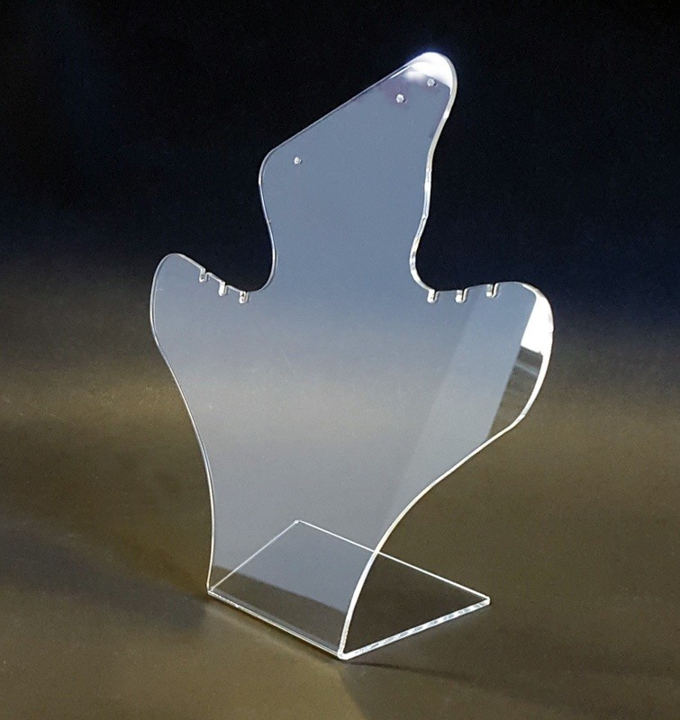 Espositore per orecchini e collane in plexiglass trasparente (2 pz.) - OCCASIONE