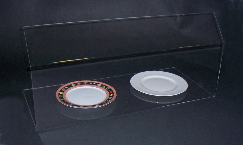 Parasputi - parafiato - per protezione alimenti - HACCP CM. L. 50 X h. 30. In plexiglass