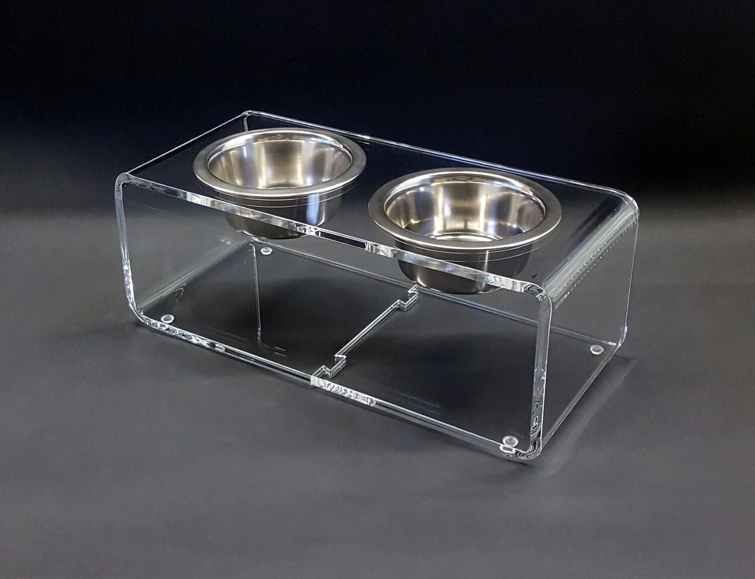 Ciotola mangiatoia per cane in plexiglass trasparente - design - esclusiva