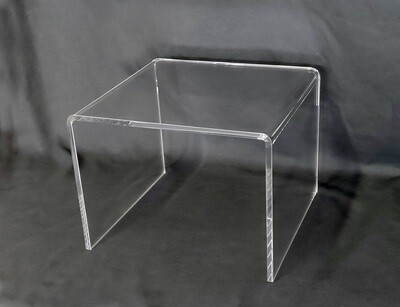 Tavolino - alzata a ponte in plexiglass trasparente cm. 35x33xH. 26,5