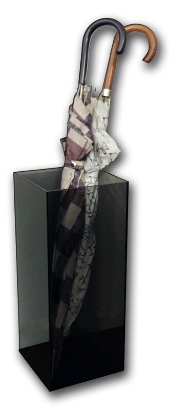 Portaombrelli in plexiglass fumé grigio 20x20xH. 50