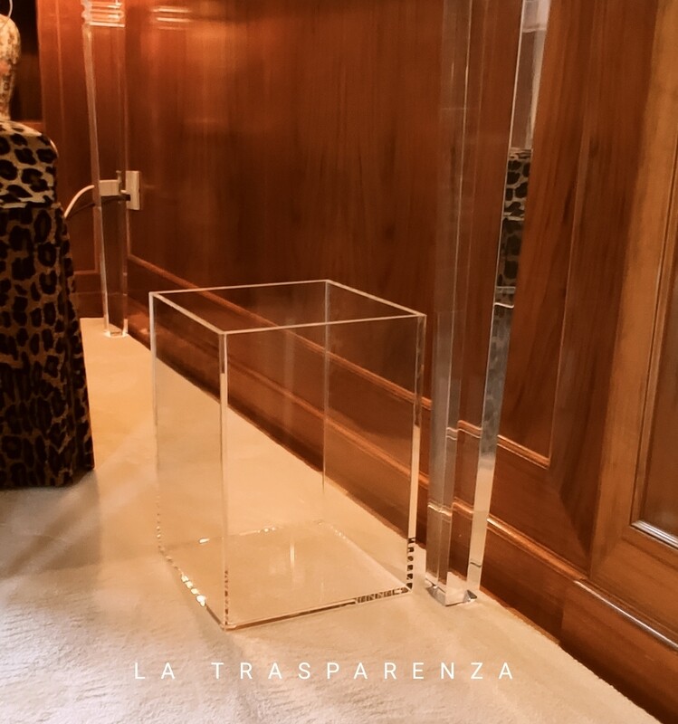 Gettacarte - cestino in plexiglass trasparente