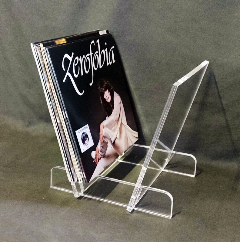 Portadischi vinili in plexiglass trasparente
