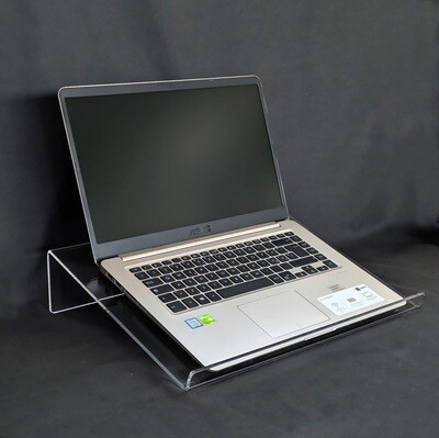 Supporto rialzo PC portatile in PLEXIGLASS trasparente per notebook, laptop, computer portatile Supporto rialzo PC portatile in PLEXIGLASS trasparente per notebook, laptop, computer portatile