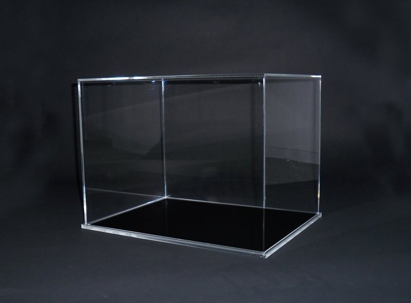 Teca - vetrinetta per modellini - statue in plexiglass con base nera. Cm. 39x29xH. 29