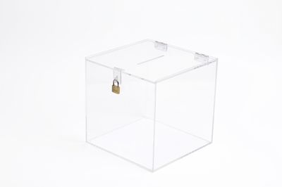 URNA / BOX / SALVADANAIO IN PLEXIGLASS cm. 30x30x30 Trasparente