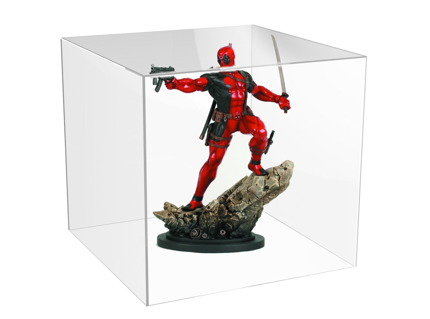 Teca - vetrinetta per action figure - comiquette - modellini in plexiglass cm. 27,4 x 27,4 x H. 27,4