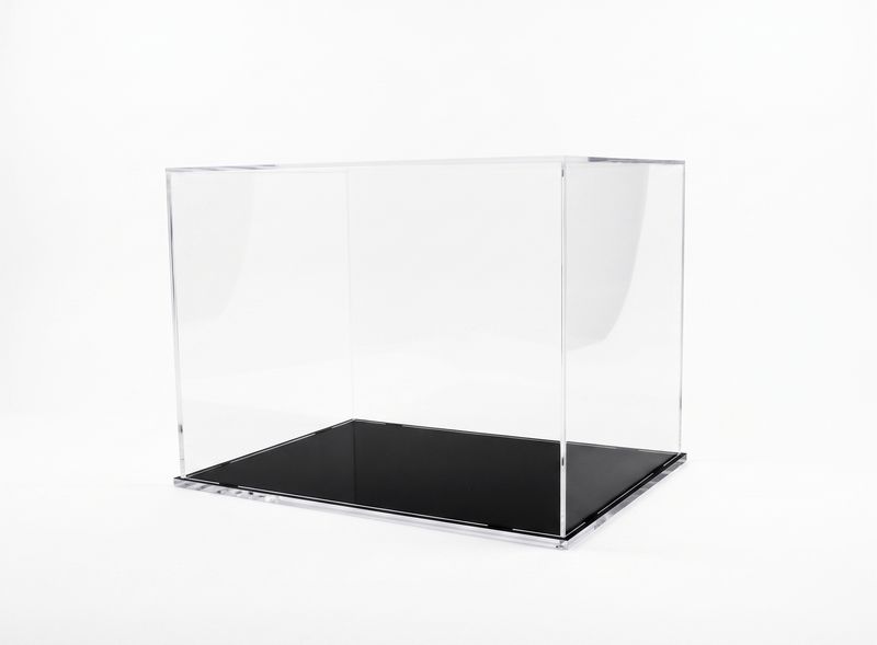 Teca - vetrinetta per modellini - statue in plexiglass con base nera. Cm. 40x30xH. 30