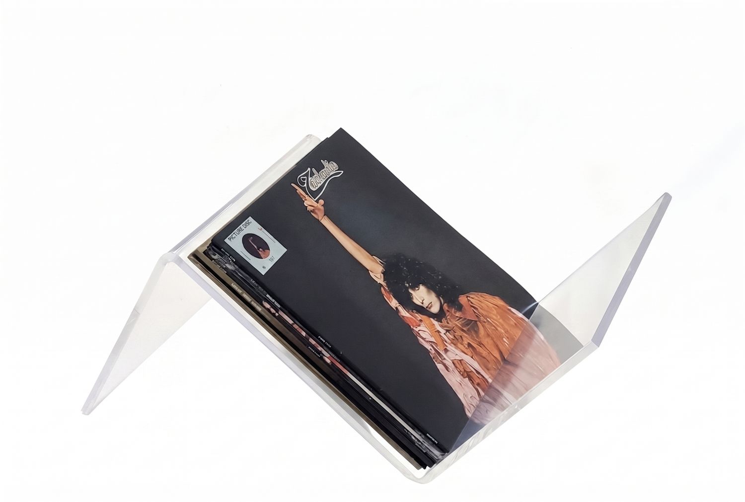 Portadischi vinili in plexiglass trasparente "ZETA" design