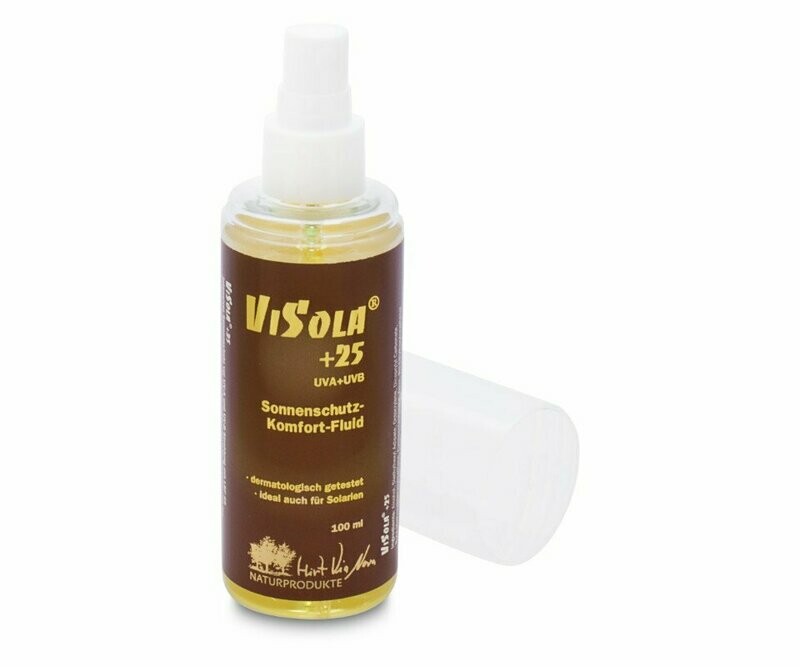 ViSola plus 25 Sauerstoff-Sonnenschutzfluid, Spray mit Lichtschutzfaktor 25, frei von Konservierungsstoffen