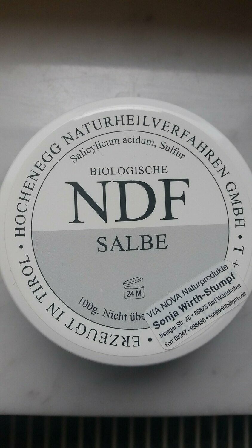 Bio-NDF-Salbe, 100 g, bewährte Pflegesalbe bei Hautirritationen