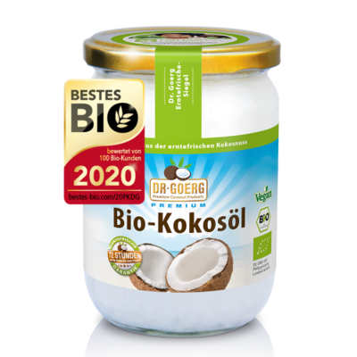 Dr. Goerg Bio-Kokosöl, 500 ml Glas