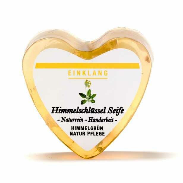 Herzform - Himmelschlüssel - Seife, Naturseife mit sichtbaren Kräutern
85 g Herzform - Himmelschlüssel - Seife, Naturseife mit sichtbaren Kräutern
85 g